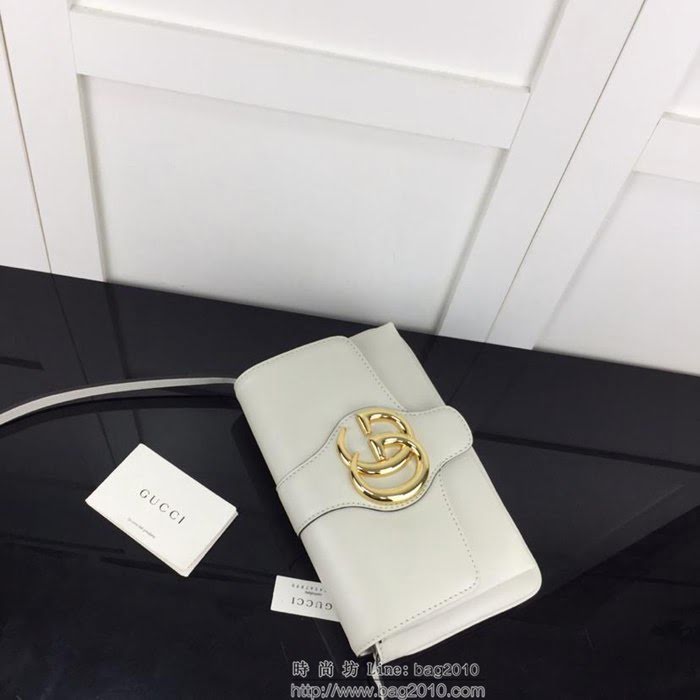 GUCCI古馳 新款 專櫃品質 原單 550129 白色 單肩斜挎包HY1412